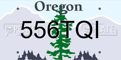556TQI Oregon License Plate