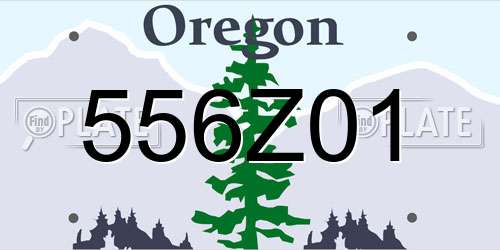 556Z01 Oregon License Plate