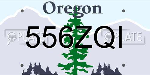 556ZQI Oregon License Plate