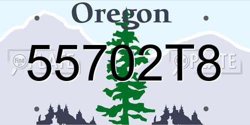 55702T8 Oregon License Plate