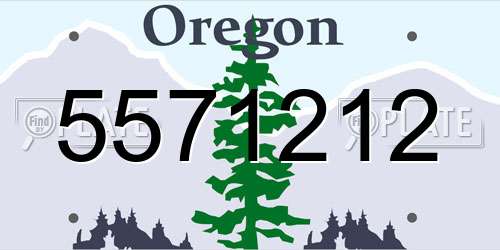 5571212 Oregon License Plate