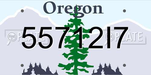 55712I7 Oregon License Plate