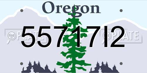 55717I2 Oregon License Plate