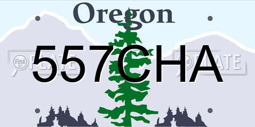 557CHA Oregon License Plate