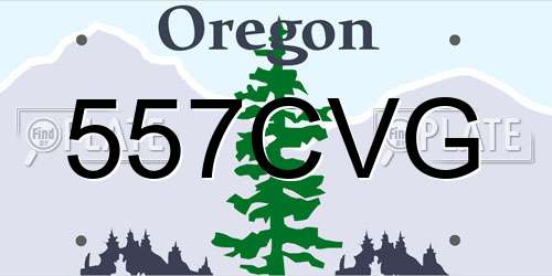 557CVG Oregon License Plate