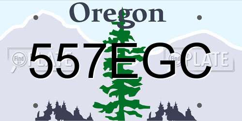 557EGC Oregon License Plate