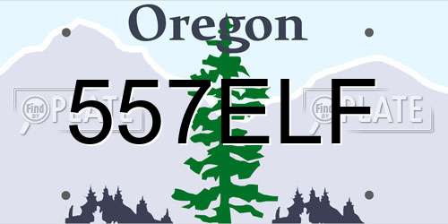 557ELF Oregon License Plate