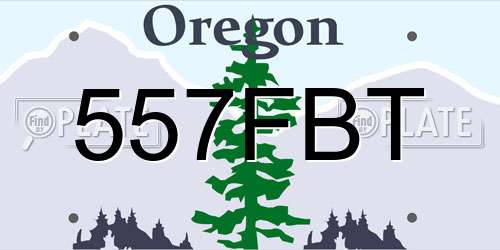 557FBT Oregon License Plate
