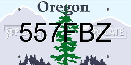 557FBZ Oregon License Plate