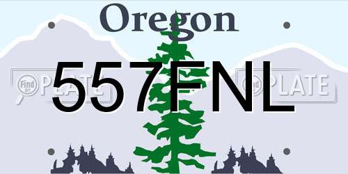 557FNL Oregon License Plate