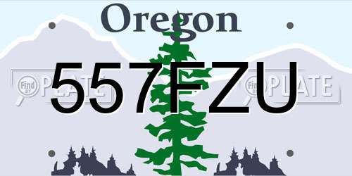 557FZU Oregon License Plate