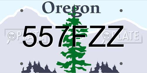 557FZZ Oregon License Plate