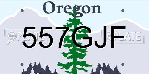 557GJF Oregon License Plate