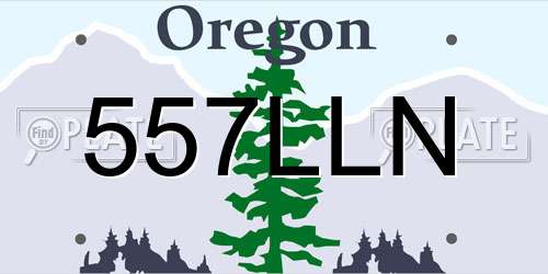 557LLN Oregon License Plate