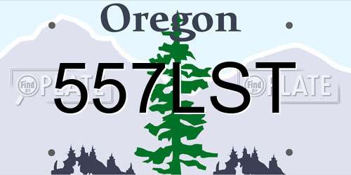 557LST Oregon License Plate