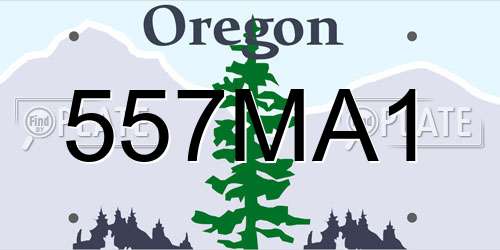 557MA1 Oregon License Plate