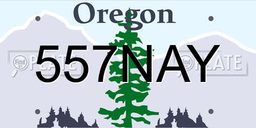 557NAY Oregon License Plate