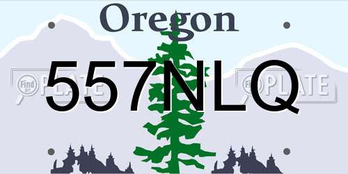 557NLQ Oregon License Plate