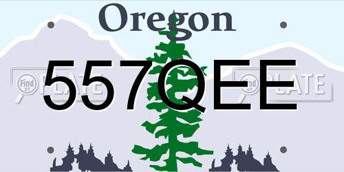 557QEE Oregon License Plate