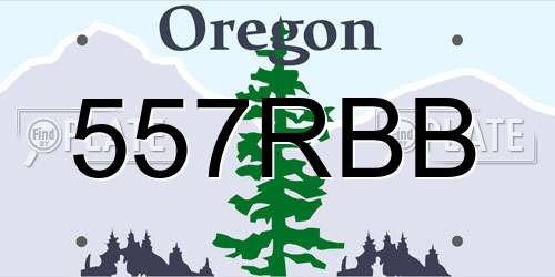 557RBB Oregon License Plate