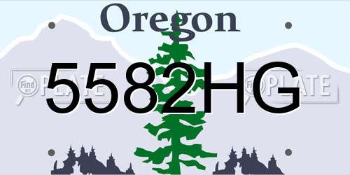 5582HG Oregon License Plate