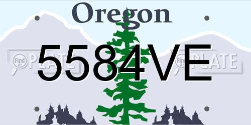 5584VE Oregon License Plate