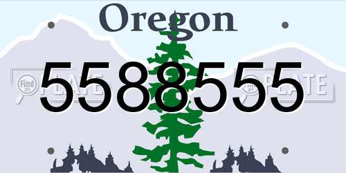 5588555 Oregon License Plate