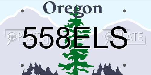 558ELS Oregon License Plate