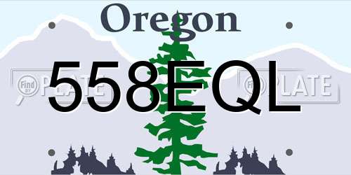 558EQL Oregon License Plate