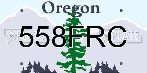 558FRC Oregon License Plate