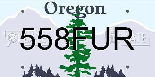 558FUR Oregon License Plate