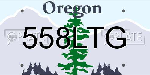 558LTG Oregon License Plate