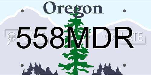 558MDR Oregon License Plate