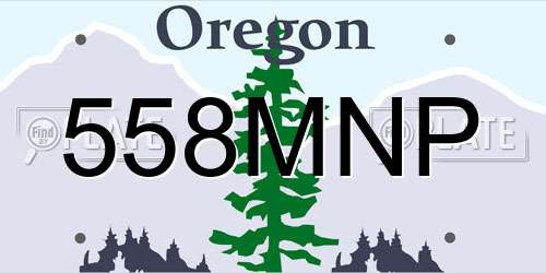 558MNP Oregon License Plate