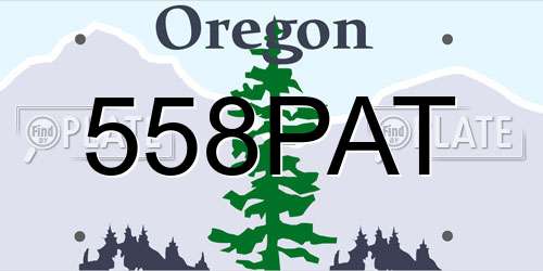 558PAT Oregon License Plate