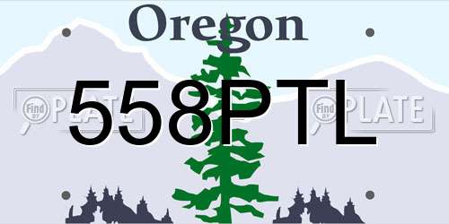 558PTL Oregon License Plate