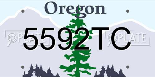 5592TC Oregon License Plate