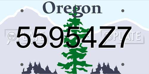 55954Z7 Oregon License Plate