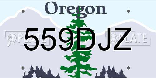 559DJZ Oregon License Plate