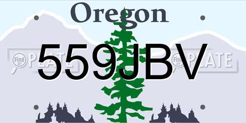 559JBV Oregon License Plate