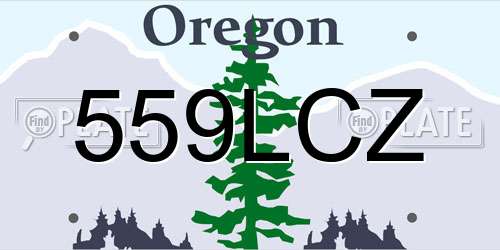 559LCZ Oregon License Plate