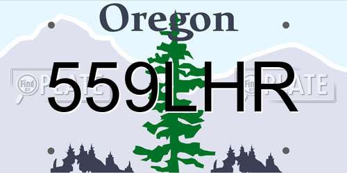 559LHR Oregon License Plate