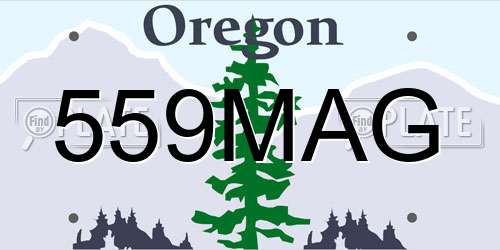 559MAG Oregon License Plate