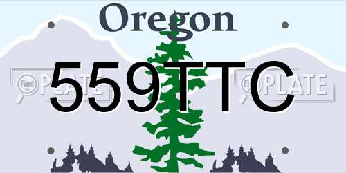 559TTC Oregon License Plate