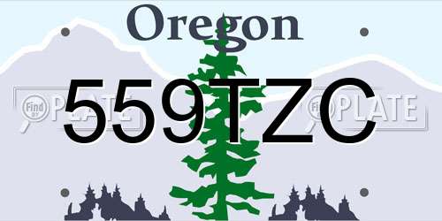 559TZC Oregon License Plate