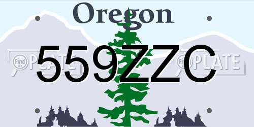 559ZZC Oregon License Plate