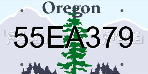55EA379 Oregon License Plate