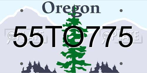 55TO775 Oregon License Plate