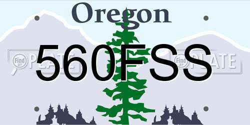 560FSS Oregon License Plate