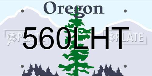 560LHT Oregon License Plate